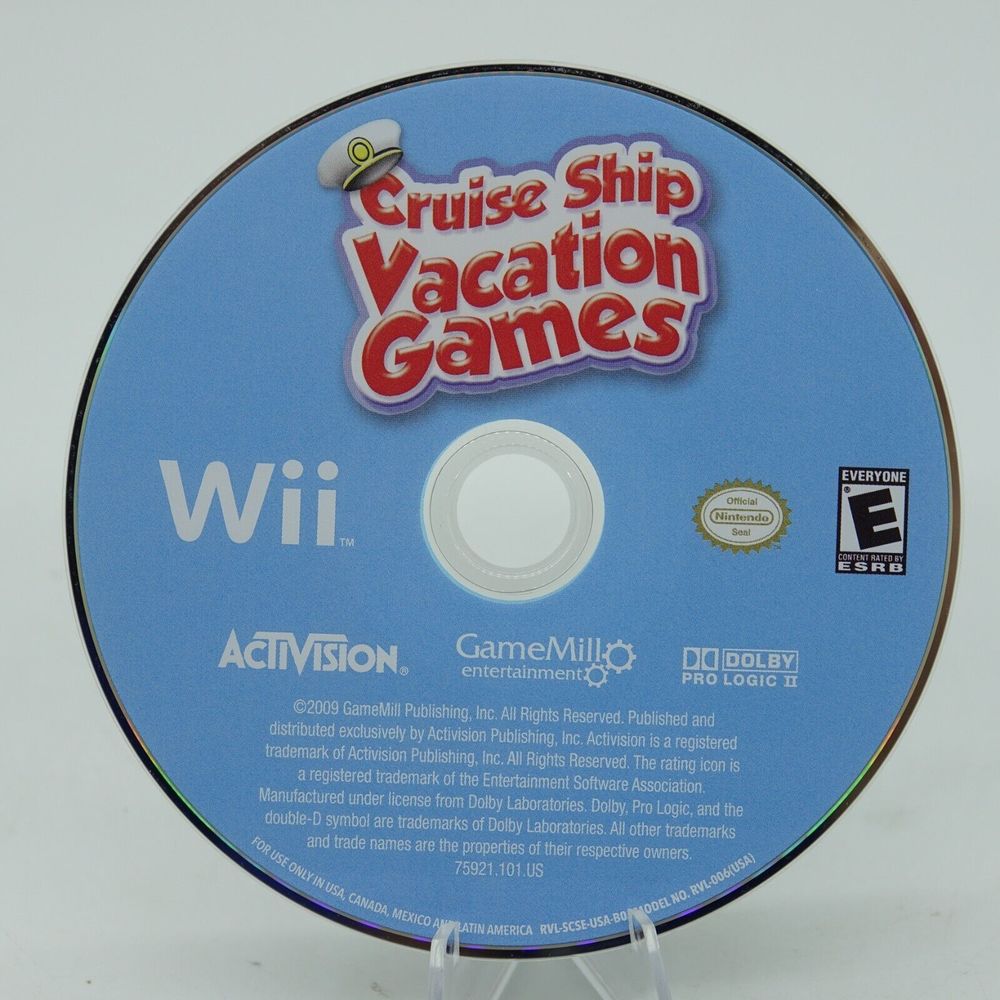 Cruise Ship: Vacation Games (Nintendo Wii, 2009) Disc Only Activision Tested